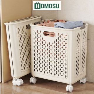 Giỏ Đựng Quần Áo Gấp Gọn, Giỏ Đựng Đồ Đa Năng Có Bánh Xe Q046