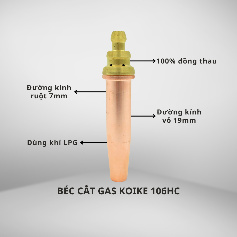 Béc cắt gas Koike lắp đèn cắt gió đá | Phụ kiện hàn cắt công nghiệp – Chính xác, bền bỉ