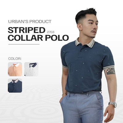 Áo polo nam Urban Cotton co giãn thoáng mát, khô nhanh X2, thấm hút mồ hôi, hoạ tiết sắc nét tinh tế NO 2703| 2242