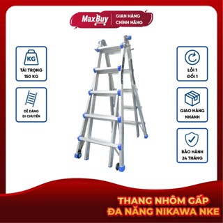 Thang nhôm gấp NIKAWA NKE 44, 45, 46 Nhập khẩu chính hãng, bảo hành 24 tháng, lỗi 1 đổi 1