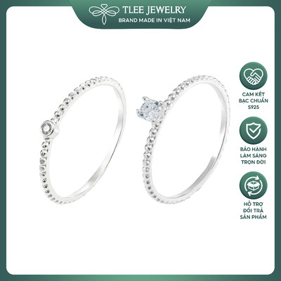 Nhẫn bạc nữ TLEE minimalist xinh xắn TLEE JEWELRY A0328