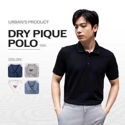 Áo Polo Nam Urban Cotton Pique co giãn, thoáng mát, thấm hút mồ hôi cực tốt phom dáng trẻ trung basic NO.1125