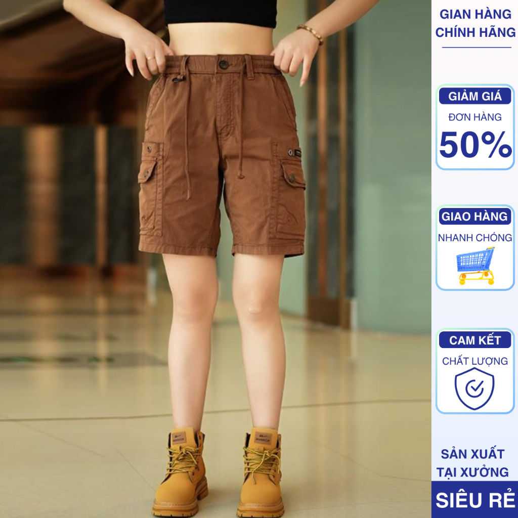 Quần Short Kaki Cao Cấp Mới , Thiết Kế Túi Hộp Trẻ Trung Năng Động, Quần Đùi Đẹp