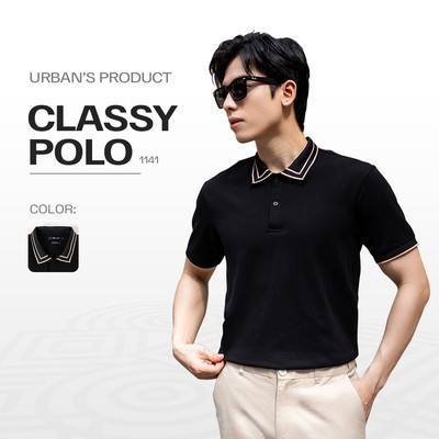 Áo Polo Nam Urban Phối cổ dệt Trẻ Trung Slimfit, Khô Thoáng X2 lần, co giãn 4 chiều No 1141 | 2542 | 22141