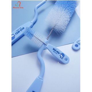 Cọ rửa bình sữa cho bé KuKu dạng chổi KU5343, Chổi cọ bình sữa dạng mút KU5301 - Monnie Kids