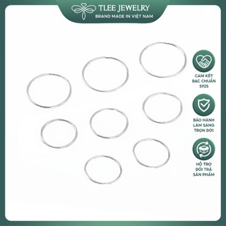 Khuyên tròn bạc TLEE basic đeo mũi, đeo môi, đeo rốn TLEE JEWELRY B0321