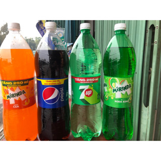 Chai 7 up 1,5 l / Mỉinda hương cam1,5l/ Miranda vị sô đa kem1,5l/ Pepsi 1,5l/lốc pepsi chai/lốc 7up 