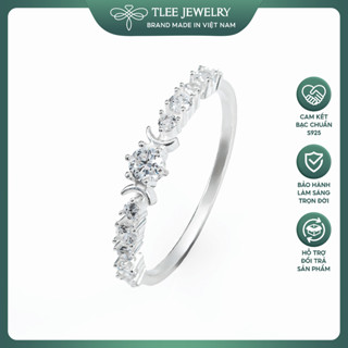 Nhẫn bạc nữ TLEE trụ đá mặt trăng nữ tính TLEE JEWELRY A0357