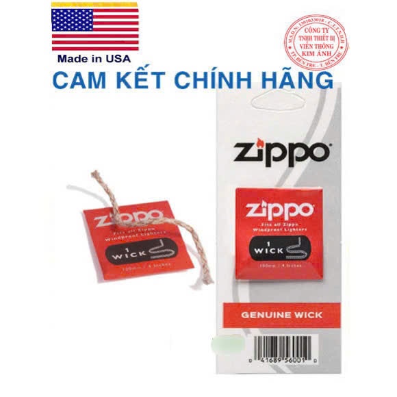 1 sợi tim Mỹ dùng thay thế cho Zippo Mỹ nhập khẩu USA, bấc thay thế cho Zippo Hàng Chính Hãng