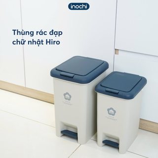 Thùng rác đạp chữ nhật Inochi 15L Thùng rác kèm ruột