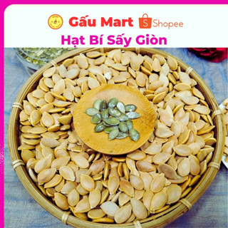 Hạt Bí Rang Chín Nguyên Vị 500g (Hàng Chuẩn) Hạt To, Nhiều Thịt, Thơm Ngon, Giòn Béo - Gấu Mart