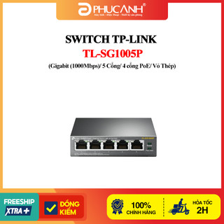 Switch TP-Link TL-SG1005P (Gigabit (1000Mbps)/ 5 Cổng/ 4 cổng PoE/ Vỏ Thép)