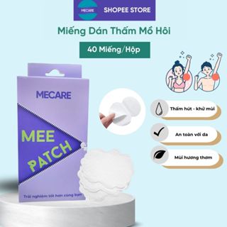 Hộp Combo 40 Miếng dán thấm mồ hôi Mecare - Khử mùi mồ hôi nách - Khô thoáng ngăn mồ hôi nách ướt áo