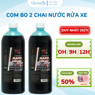 1 Lít Nước rửa xe Không Chạm Bọt Tuyết Nano Cleans, Nước Rửa Xe Ô Tô, Xe Máy Siêu Sạch Siêu Sáng
