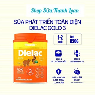   HSD T9-2027   Mẫu Mới Có Tích Điểm  SỮA BỘT VINAMILK DIELAC GOLD 3 850G. 