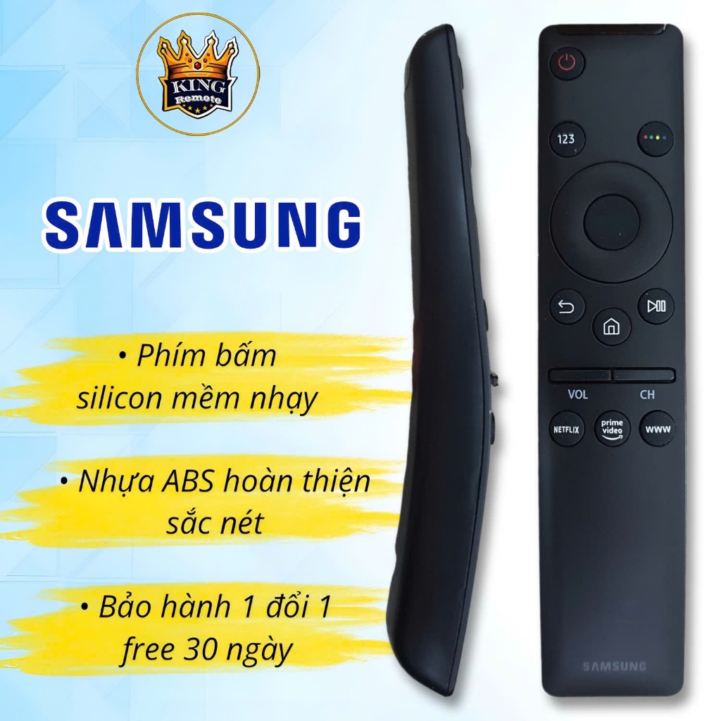 Điều khiển tivi samsung cong 4K BN59-01310A loại không giọng nói, phím mềm siêu nhạy