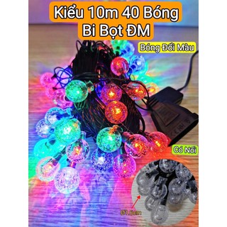 Dây Đèn Led Trang TRí Bi Bọt Dây Đen 8m Không Chớp Và Chớp