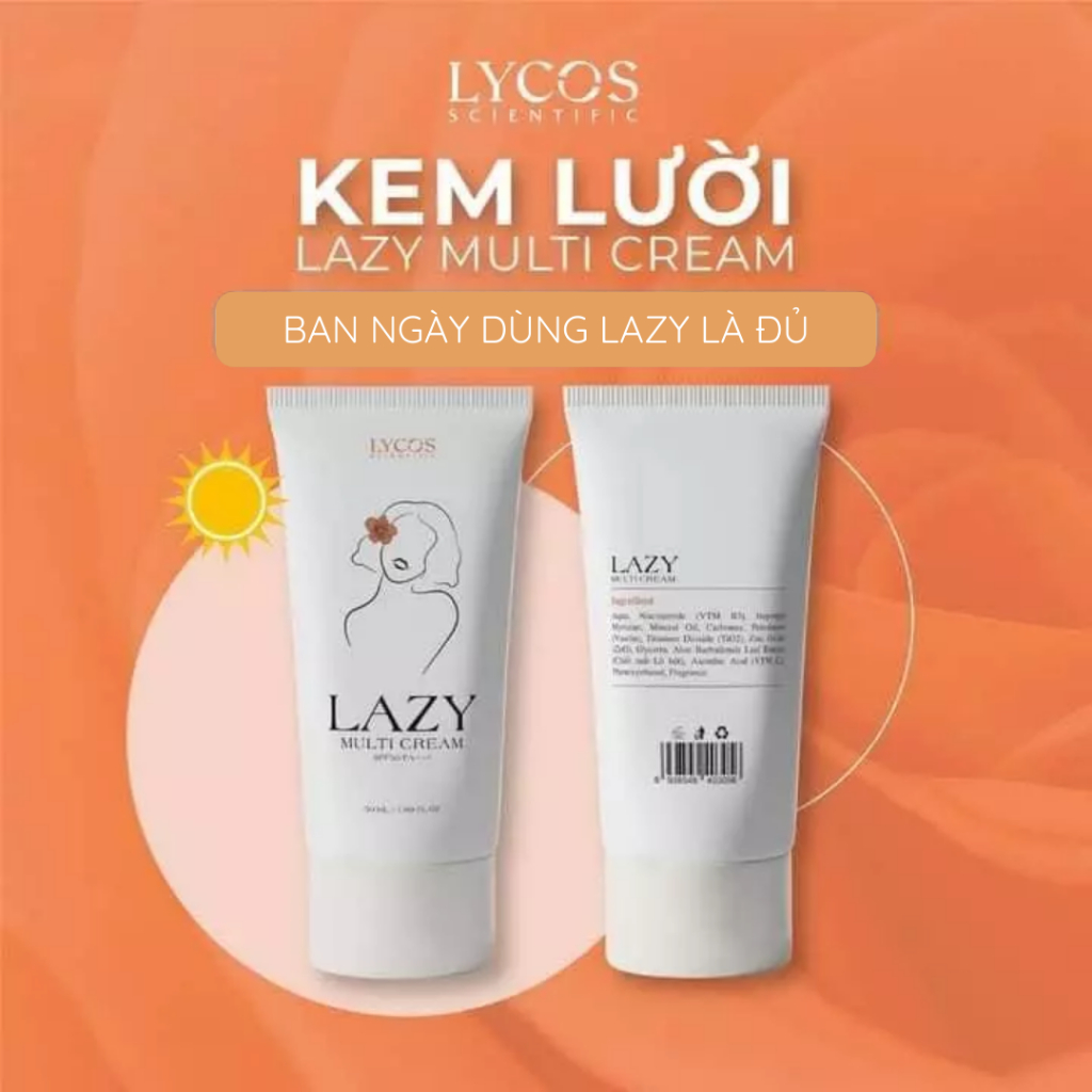 Kem Lười Che Khuyết Điểm LAZY MULTI CREAM LYCOS - Kem giúp làn da trắng sáng, chống nắng, che khuyết điểm - QUINN BEAUTY