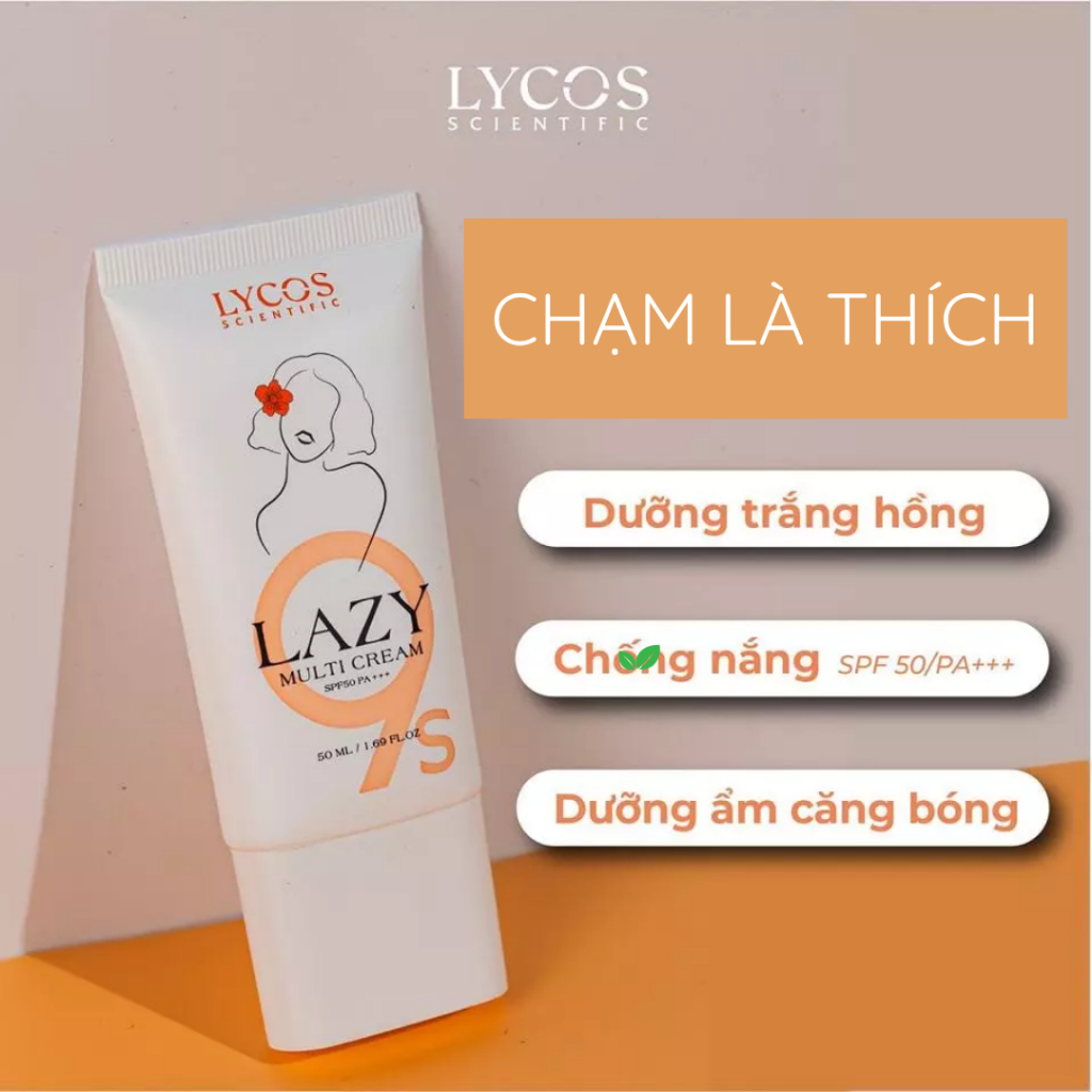Kem Lười Che Khuyết Điểm LAZY MULTI CREAM LYCOS - Kem giúp làn da trắng sáng, chống nắng, che khuyết điểm - QUINN BEAUTY