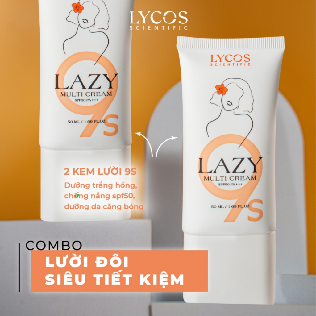 Kem Lười Che Khuyết Điểm LAZY MULTI CREAM LYCOS - Kem giúp làn da trắng sáng, chống nắng, che khuyết điểm - QUINN BEAUTY