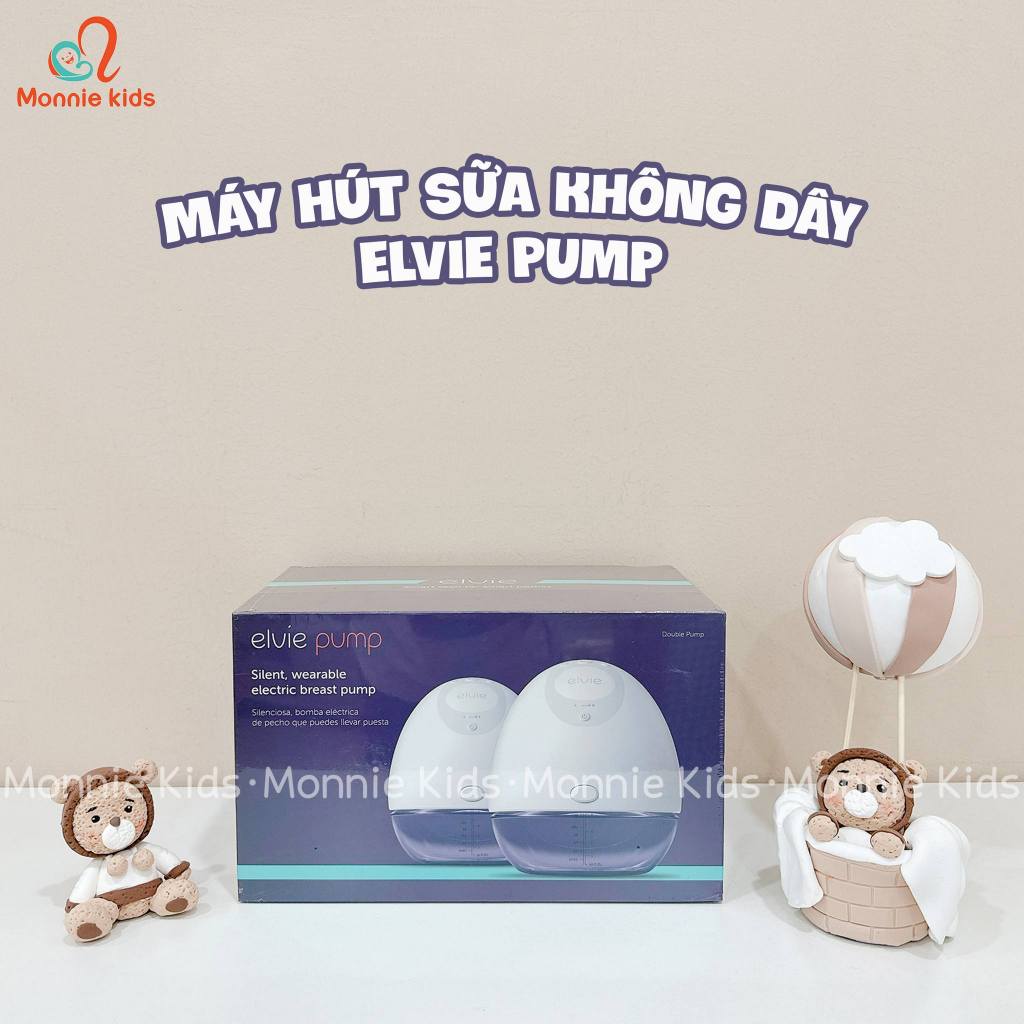 Máy hút sữa điện đôi Elvie Pump không dây cho mẹ, máy vắt sữa rảnh tay di động - Monnie Kids