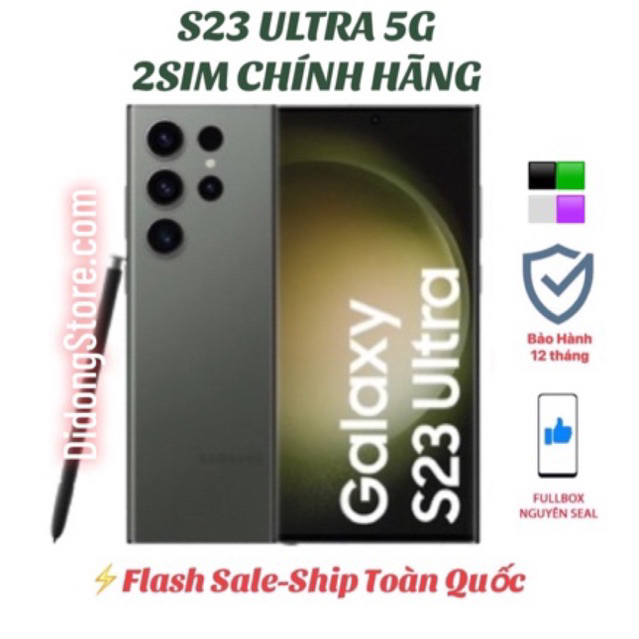 Điện thoại Samsung Galaxy S23 Ultra 5G 2sim Fullbox Nguyên Seal | Quốc tế chính hãng | BigBuy360 - bigbuy360.vn