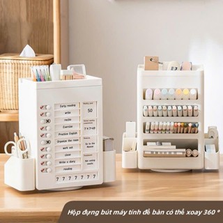 Hộp bút xoay 360 °, Hộp bút kích thước lớn, Hộp bút nhiều Ngăn, Thẻ nhiệm vụ sinh viên, có thể đặt điện thoại di độngMới
