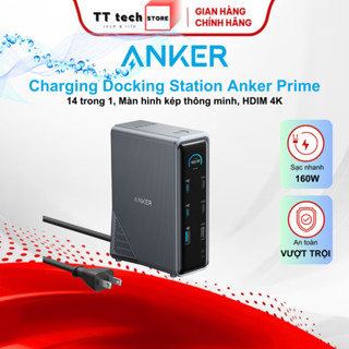 Đế sạc nhanh Anker Prime A83B6 160W, 14 trong 1 Màn hình kép thông minh, HDMI hỗ trợ hình ảnh 4K