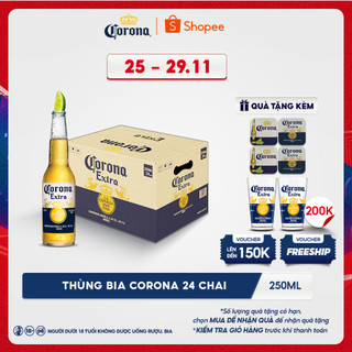 Bia Corona Extra nhập khẩu thùng 24 chai (250ml/chai)