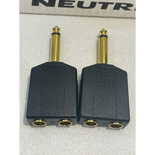 Jack chia 6.5mm ra 2 đầu cái 6.5mm