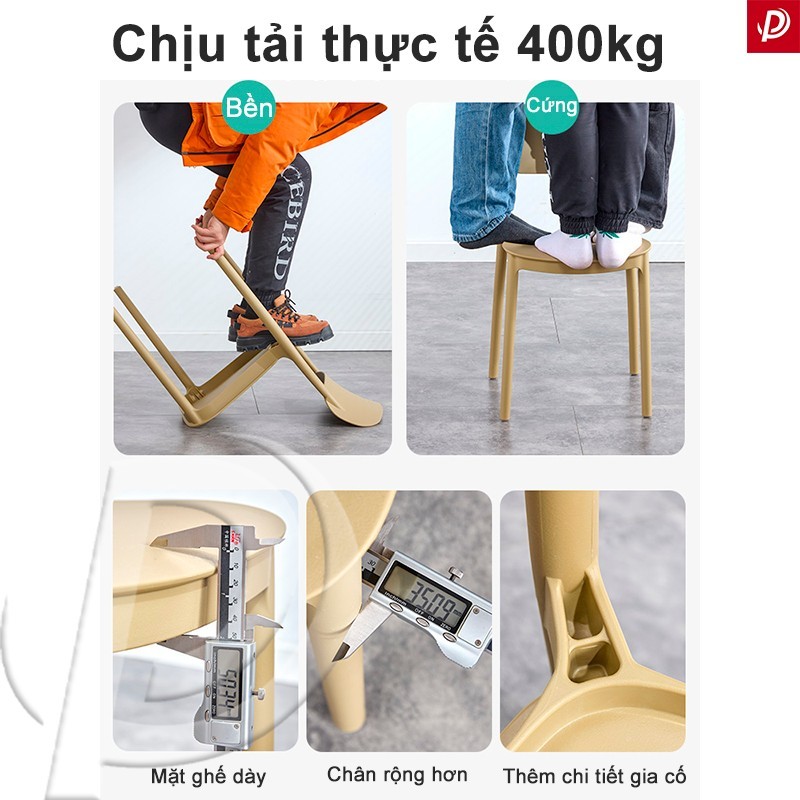 【Giảm 30%】Ghế Nhựa Tựa Lưng Xếp Chồng Gọn Ghế Ăn Nhiều Màu Quán Cafe Nhà Hàng Ngoài Trời | BigBuy360 - bigbuy360.vn