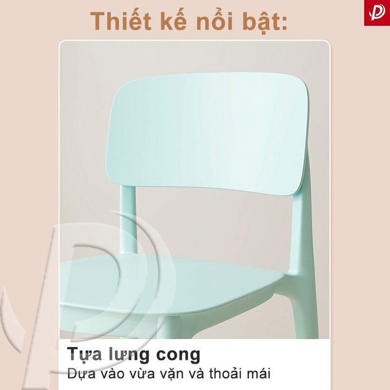 【Giảm 30%】Ghế Nhựa Tựa Lưng Xếp Chồng Gọn Ghế Ăn Nhiều Màu Quán Cafe Nhà Hàng Ngoài Trời | BigBuy360 - bigbuy360.vn