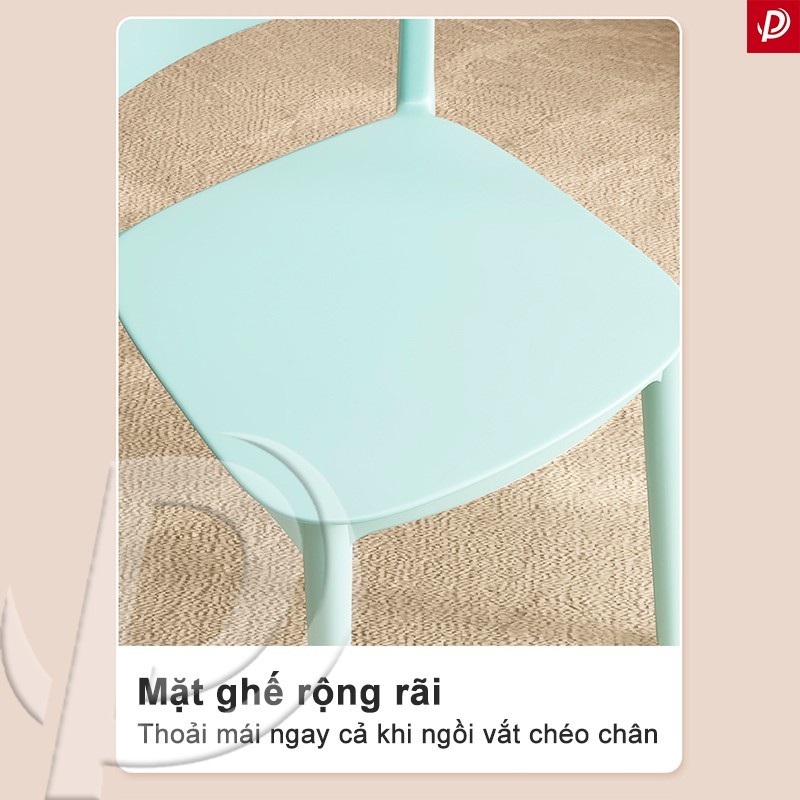 【Giảm 30%】Ghế Nhựa Tựa Lưng Xếp Chồng Gọn Ghế Ăn Nhiều Màu Quán Cafe Nhà Hàng Ngoài Trời | BigBuy360 - bigbuy360.vn