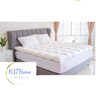 Nệm topper lông vũ, đệm bông xuất khẩu cao cấp êm ái trải sàn phong cách khách sạn H3THome Bedding