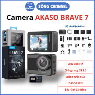  Camera Hành Động AKASO Brave 7 - Camera Chống Nước Tự Thân Quay Nét 4K Chống Rung Mượt Mà 