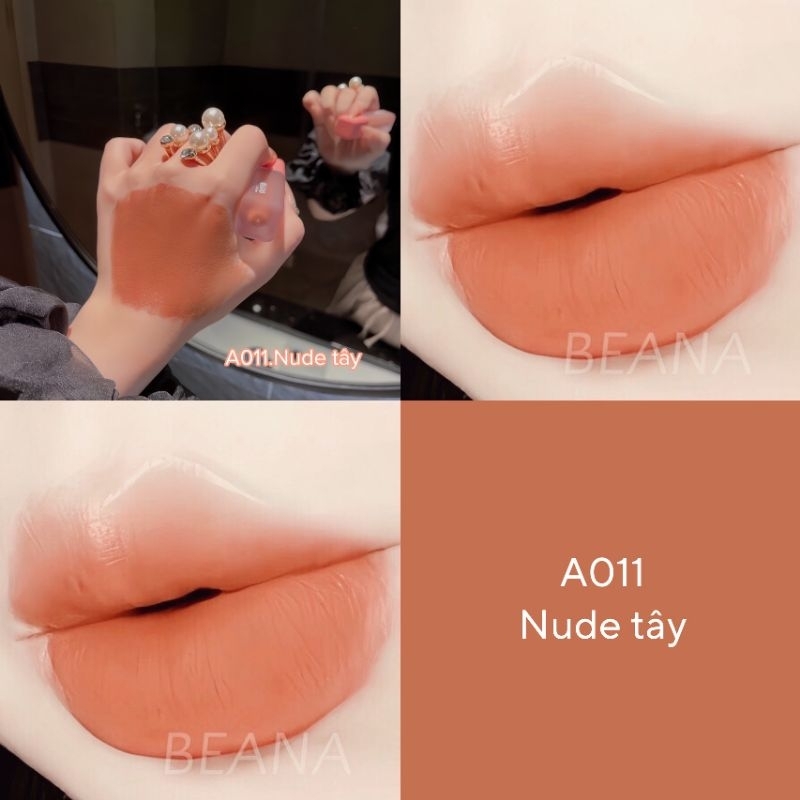 Son tone nude son BeAna nude tây, son kem lì lâu trôi chính hãng chất son mềm mịn môi