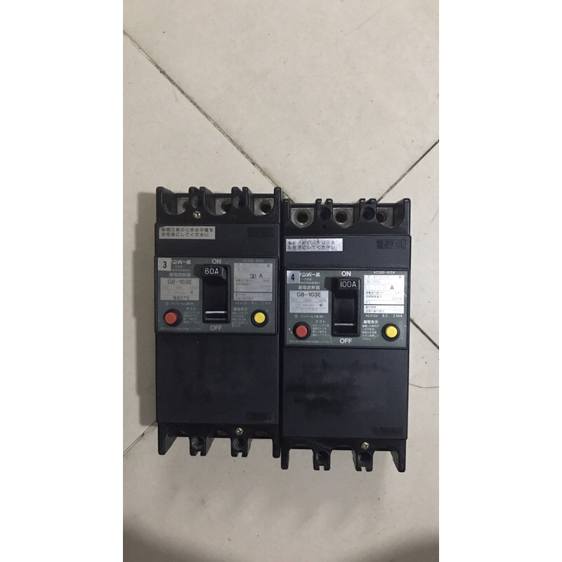 cb chống giật 60A,75A,100A điện áp 220v xác to hàng Nhật bãi