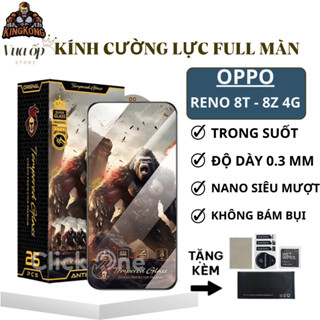 [GIÁ SỐC] Kính cường lực Oppo Reno 8 4G/5G, 8Z, 8T 4G full màn, trong suốt, chống ánh sáng xanh | MIẾNG DÁN MÀN HÌNH