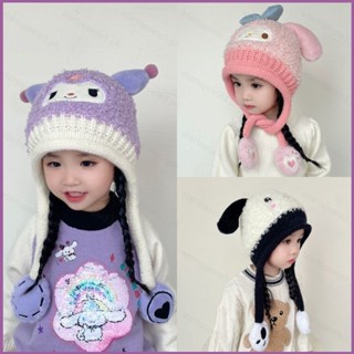  Mũ Trẻ Em Hoạt Hình Sanrio Kuromi Mùa Đông Bảo Vệ Tai Cho Bé Mũ Len Siêu Dễ Thương Hình Hoạt Hình Mũ 