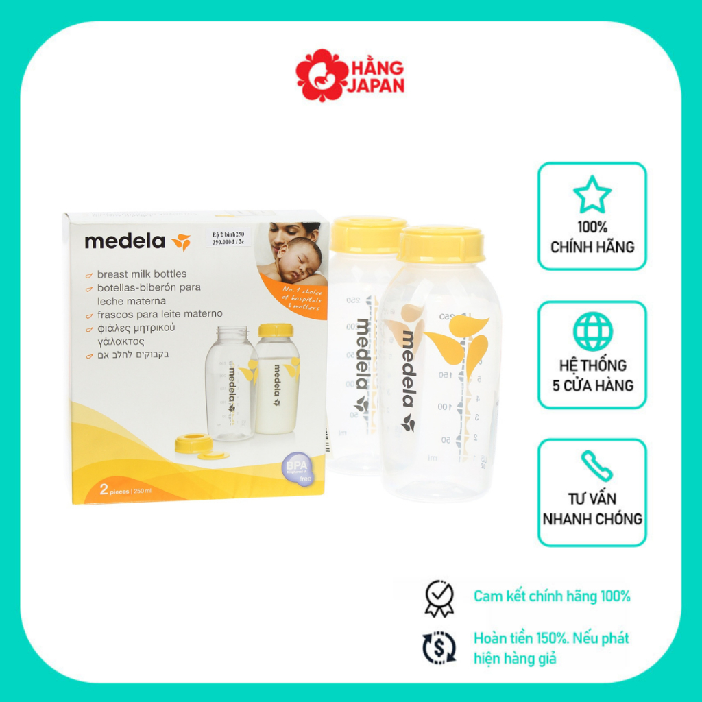Bình Trữ Sữa Medela 150ml, 250ml - Hàng phân phối chính thức Medela Thụy Sĩ Chính Hãng