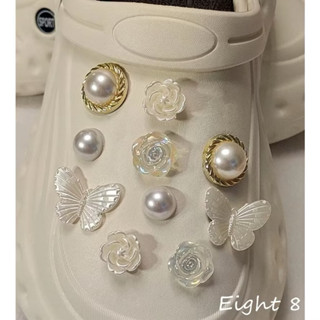  Charm mạ kim loại CROCS Logo  jibbitz crocs   ,Trang Trí dép - chou bùi store 