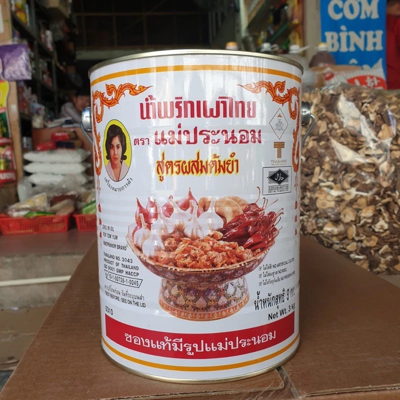  Sa Tế Lẩu Thái Lan Tom Yum - Dầu Sa Tế Lẩu Thái Trắng Hộp 3kg Chua Cay Đặc Trưng - Gia Vị Trung Hoa 