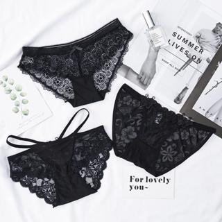 A33 - Set 3 Quần Lót Đen Nữ Ren Mix Mẫu Khác Nhau - Trần Phương Shop