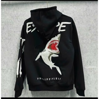  Áo Khoác Philip Plein Cá Mập Logo Thêu Nổi Chất Nỉ Tàu Dày Dặn Cao Cấp Cực Ấm Form Chuẩn Dễ Phối Đồ Hottrend 