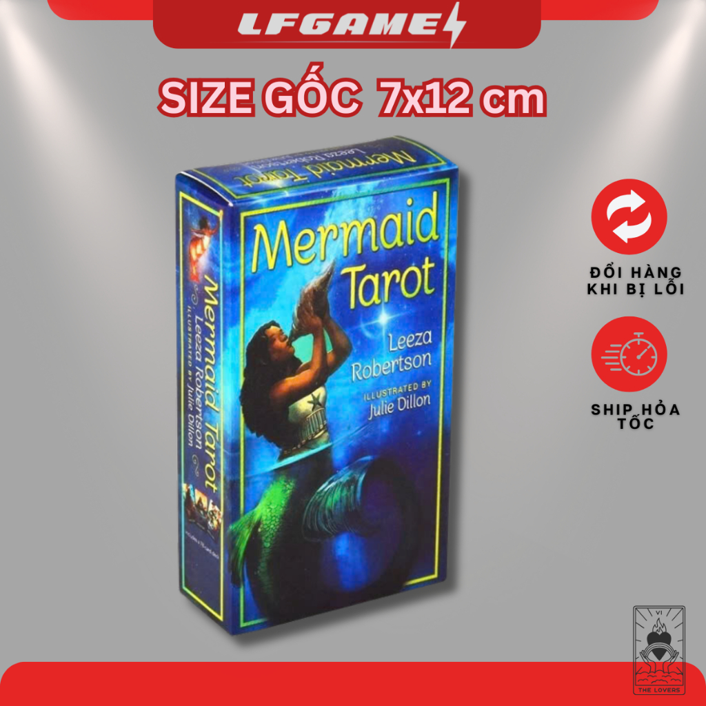 [SIZE GỐC+Tặng đá] Bài Tarot MERMAID TAROT Fullsize 7x12 78 lá bài oracle