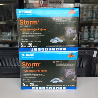 Thuốc diệt chuột STORM 0.005% gói 20 viên và 4 viên