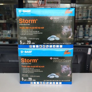 Thuốc diệt chuột STORM 0.005% gói 20 viên và 4 viên