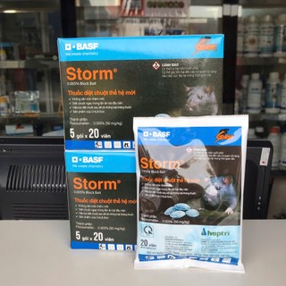Thuốc diệt chuột STORM 0.005% gói 20 viên và 4 viên