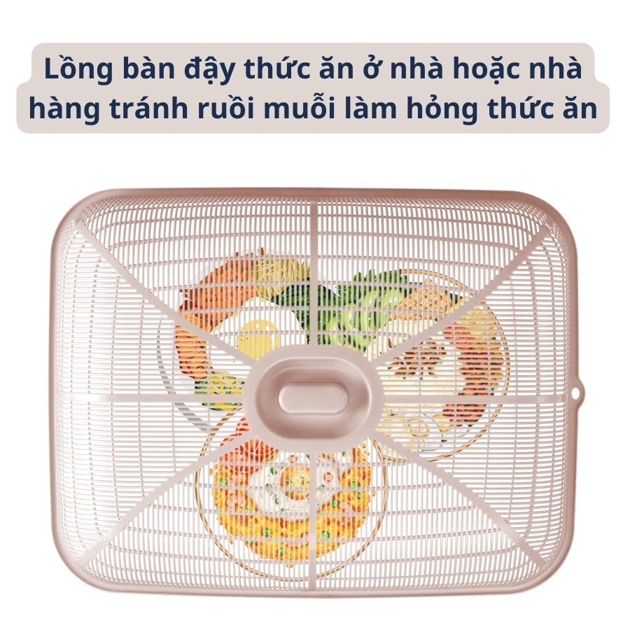 Lồng bàn chữ nhật Yoko inochi cao cấp thông minh nhựa kháng khuẩn không mùi