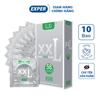Bao cao su size lớn 58mm GJG XXL, bcs size to siêu mỏng nhiều gel kéo dài thời gian quan hệ